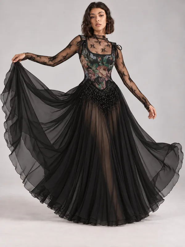 Black dress outfit mockup