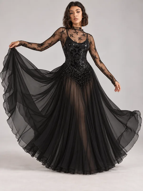 Black dress outfit mockup
